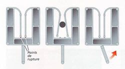 Legwig voor vork, 36 mm x 40 mm x 1 mm dik, transparant - zakken met 1000 stuks