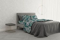 Italian bed Linen MB HOME BASIC Completo Letto “Dafne”, Matrimoniale, Maui