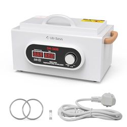 LifeBasis Sterilizzatore ad aria calda da 300 W, 230 °C, sterilizzatore ad alta temperatura, sterilizzatore ad alta temperatura con timer per strumenti per unghie, strumenti cosmetici, cura dei piedi,