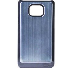 Swiss Charger SCP60013 beschermhoes voor Samsung Galaxy S2, geborsteld aluminium, zilverkleurig