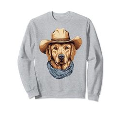 Perro Golden Retriever con sombrero de vaquero Golden Retriever Lovers Sudadera