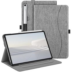 Fintie Case for Samsung Galaxy Tab S10 FE/ S9 FE 5G 10.9 Inch/Tab S9 11 Inch, Multi-Angle Viewing Protective Cover with Pocket, Auto Sleep/Wake, Grey