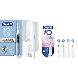 Oral-B Spazzolino Elettrico Ricaricabile iO9 Blu Edizione Speciale, 1 Testina, 1 Astuccio Magnetico, 1 Custodia Da Viaggio Ricaricabile, 1 Spazzolino & iO Testine Spazzolino Elettrico