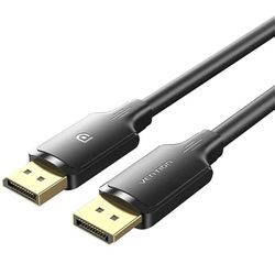 Watio Wave Câble displayport - Câble displayport mâle vers mâle de 10 m, noir, idéal pour la transmission vidéo et audio haute définition. *