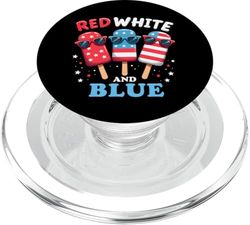 Bandera patriótica americana roja blanca y azul del 4 de julio PopSockets PopGrip para MagSafe