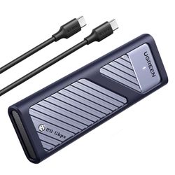 UGREEN 20Gbps NVME SATA SSD-behuizing, M.2 SSD-behuizing met koelpad voor NVMe SSD en SATA van M-Key/ M+B Key in 2280/2242/2230/2260, compatibel met Macbook, HP 14pro, iPhone, PS5