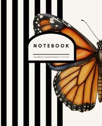 Monarch Muse: Aesthetic Butterfly Notebook (120 Pages, College Ruled): A Graceful & Elegant Writing Journal for Work, Study & Inspiration