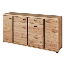 Stella Trading Sonos Aparador con cajones en Madera Maciza de Roble Envejecido, con Certificado FSC, cómoda Moderna con Mucho Espacio de Almacenamiento, 173 x 86 x 42 cm (Ancho x Alto x Profundidad)