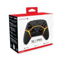 Gioteck SC3 Pro Controller Wireless per Switch con Pulsanti Posteriori Programmabili LED RGB - Nero - Compatibile Bluetooth