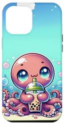 iPhone 15 Plus Kawaii Octopus's Bubble Tea Break Case