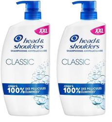 Head & Shoulders Classic Shampoing Antipelliculaire Avec Pompe 1000ml. Usage Quotidien. Jusqu'à 100% des Pellicules Éliminées, Cliniquement Prouvé. (Lot de 2)