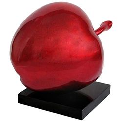 Premier Housewares 1410746 Sculpture Pomme en Polyrésine Rouge Brillant