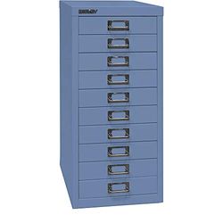 BISLEY MultiDrawer Serie 29, DIN A4, 10 cajones, Metal, 605 Azul, 38 x 27,9 x 59 cm