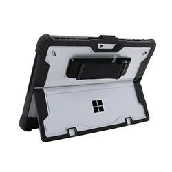 honju FIT Handstrap Case Microsoft Surface Pro 9 Hoesje [Signature Keyboard compatible, Surface Pro 9 Cover met Surface Slim-Pen 2 houder, Case met afneembare handstrap] zwart/transparant