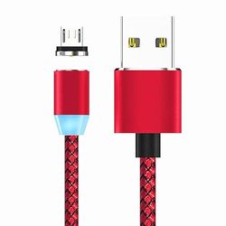 SHOP-STORY - Universele magnetische oplaadkabel voor iPhone iOS - Type C - Android Micro USB - Rood