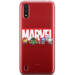 ERT GROUP mobiltelefonfodral för Samsung A01 originalt och officiellt licensierat Marvel mönster 009 optimalt anpassad till formen på mobiltelefonen, gedeeltelijk transparant