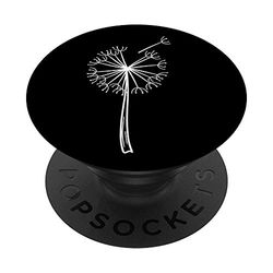 Dandelion Seeds Flowing Minimal retro Nature Line Art Gift PopSockets Supporto e Impugnatura per Smartphone e Tablet