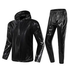 MulYeeh Gewichtsverlies Zweetpak Heavy Duty Volledige Zip Sauna Pak Fitness Oefening Gym Jas Broek Workout Suits voor Mannen Vrouwen