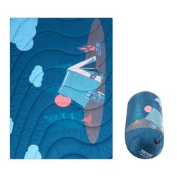 VEVOR Couverture de Camping, 1,9x1,32 m, Grande Couverture de Stade Chaude Portable, Imperméable PU1500 Coupe-Vent Ignifuge, Fibre de Polyester, pour Extérieur, Pique-niques, Randonnée, Imprimée