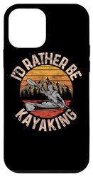 Carcasa para iPhone 12 mini Id Rather Be Kayak Canoa Divertido Kayak Broma Kayaker Pun