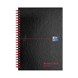 Black n' Red A5 Recycled Twinwire Hardback Notebook - Black/Red
