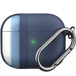 Keybudz Coque Hybride pour AirPods 3 avec Porte-clés Compatible avec AirPod Pro (Bleu)