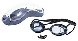 BornToSwim vuxna simglasögon FREEDOM 100% UV-skydd + antibeslag. Starkt silikonband + fri stabil låda, svart, en storlek