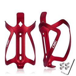 Portaborraccia per bici CNC, confezione da 2 gabbie per bottiglie d'acqua per bici da strada/mountain bike, rosso