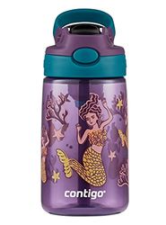 Contigo Kids Water Bottle Easy Clean Autospout with Straw, BPA-free stainless steel drinking bottle, 100% leak-proof, easy to clean, ideal for daycare, Mermaids