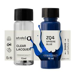 SD COLORS SPHERE BLUE ZQ4 New Touch Up Paint 15 ML REPAIR SCRATCH CHIP BRUSH COLOR CODE ZQ4 SPHERE BLUE (PAINT+LACQUER)