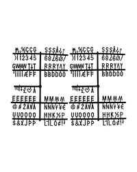Monograph Letras y números de Madera, Polipropileno, Negro, 1,9 x 0,5