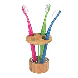 iDesign Formbu Portaspazzolini, Plastica, Trasparente, 6.25x11.5x16 cm