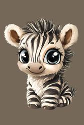 Zebra "Zippy" Notizbuch 6:9 Zoll 150 Seiten liniert mit niedlichem Zebra-Rahmen: Mit Streifen in die Struktur: Dein Zebra-Notizbuch hilft dir, den Überblick zu behalten – süß und clever zugleich!