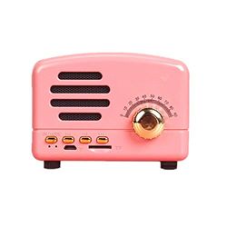 Local Makes A Comeback Bluetooth-luidspreker, retro, intelligente radio, bas, audiokaart, mini-geschenk, roze