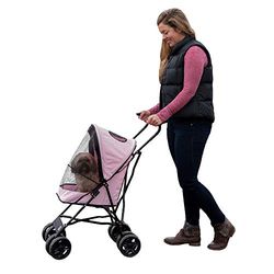 Pet Gear Travel Lite wandelwagen voor katten en honden tot 6,8 kg, roze