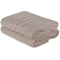 Set di asciugamani da bagno (2 pezzi) giallo chiaro