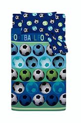 Catherine Lansfield Football 135 x 200 cm Funda de edredón y 1 Funda de Almohada de 80 x 80 cm, Color Azul