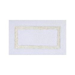 Better Trends Lot de 2 Tapis de Bain réversibles 100% Coton 200 g/m², Coton, Blanc et Ivoire., 53,4 x 86,5 cm