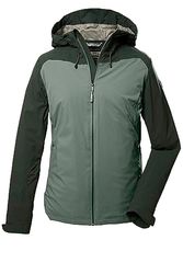 killtec Donna Giacca funzionale/giacca da esterno con cappuccio arrotolabile KOS 24 WMN JCKT, pale green, 44, 41313-000