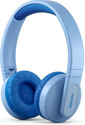 PHILIPS TAK4206BL/00 Cuffie Bluetooth Wireless per Bambini Over Ear, Luci LED Colorate, App Controllo Genitori e Limite di Volume di 85 dB, Blu (Blue)