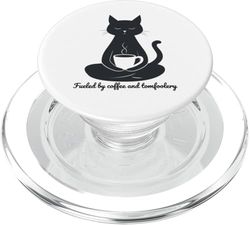 Funny black Cat Humor Cat Meme Original Coffee Cat Lovers PopSockets PopGrip for MagSafe