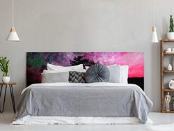 Oedim Hoofdeinde, PVC, boom en hemel, roze, 150 x 60 cm, verkrijgbaar in verschillende maten, licht, elegant, robuust en economisch.