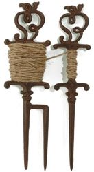 Esschert Design W8052 Cordão guia para plantas com suporte (ferro fundido), cor castanho envelhecido
