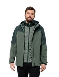 Jack Wolfskin Glaabach 3-in-1 herenjas, olijfzwart, XXL, olijfzwart, XXL