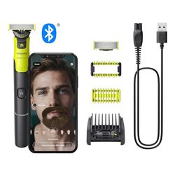 Philips OneBlade 360 with Connectivity Face + Body, Electric Beard Trimmer, Shaver and Body Groomer with 360 Blade tech, 1x360 Blade for face, 5in1 Adjustable Comb,1x Body Kit, (Model QP4631/30)