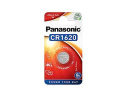 Panasonic CR1620 Pilha botão de lítio não recarregável, 3 V, 75 mAh, embalagem de 1 unidade