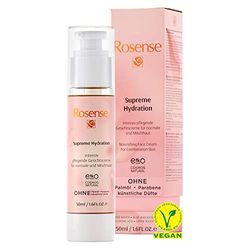 Rosense Supreme Hydration – närande ansiktskräm för normal och kombinationshud fuktkräm vegansk – 50 ml