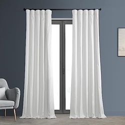 HPD Half Price Drapes Tende oscuranti in cotone, lunghe 304,8 cm, isolamento termico, per finestre, 127 x 300 cm (1 pannello), PRCT-BO09B-120, bianco whisper