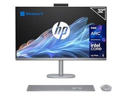 HP OmniStudio X All-in-One 32 UHD 4K (Processore Intel Ultra 5-125H, 16GB RAM, 1TB SSD, Intel ARC Graphics, Windows 11) - Tastiera QWERTY spagnola - Silver