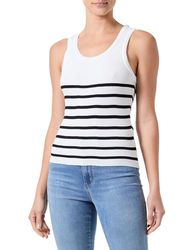 ONLY Damer Onllill Sl U-Neck Racer Back Cc KNT Top, Molndansare/ränder: svart, XS